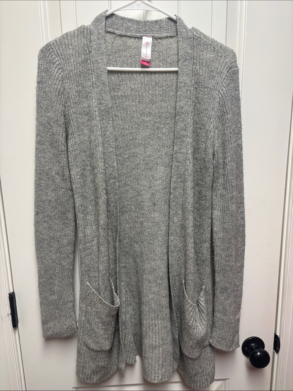 Lightweight Open-Front Gray Women's Cardigan Sweater size M